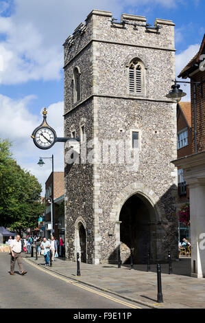 Torre dell Orologio in Canterbury Kent REGNO UNITO Foto Stock