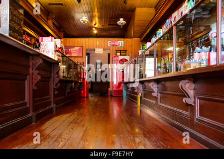 All'interno del Museo Biedenharn della Coca Cola memorabilia di storia nel quartiere storico di Vicksburg MS Foto Stock