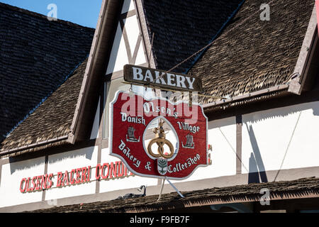 Olsens panificio, unità di missione, Solvang, Ynez Valley, Santa Barbara County, California, Stati Uniti d'America. Foto Stock