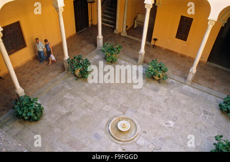 Cortile di Córdoba del palazzo. Cuesta del Chapiz s/n.quartiere Albaicín. Granada, Andalusia, Spagna Foto Stock