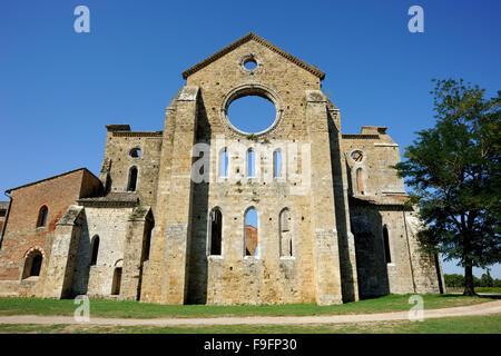 Abbazia di San Galgano, Toscana, Italia Foto Stock