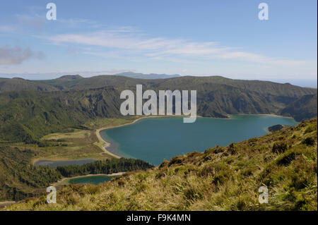 Lagoa do fogo a agua de pau stratovulcano, São Miguel, Azzorre, Portogallo Foto Stock