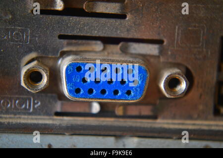 Porta VGA su un PC desktop Foto Stock