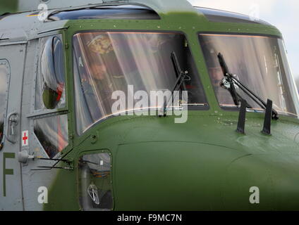 Westland Lynx AH7 azionato dal corpo dell'aria dell'esercito a Abingdon Airfield, Oxfordshire, Regno Unito durante l'aria & Country Visualizza Foto Stock