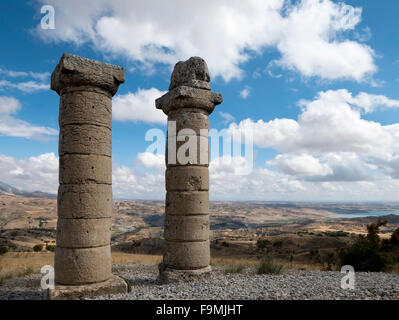 Tumulo Karakus, Kahta, Adıyaman, Anatolia sud-orientale, in Turchia. Foto Stock