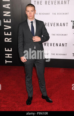 Los Angeles, California, USA. Xvi Dec, 2015. 16 dic 2015 - Los Angeles California USA - Attore sarà POULTER a 'L' Revenant Hollywood Premiere tenutasi presso la leva TCL Chinese Theatre di Los Angeles CA. © Paul Fenton/ZUMA filo/Alamy Live News Foto Stock