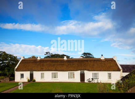 Hezlett i pittoreschi cottage con il tetto di paglia risalente al 1690, Castlerock, nella contea di Derry o Londonderry, Irlanda del Nord Foto Stock