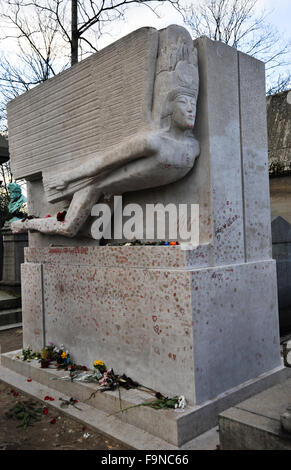 Oscar Wilde tomba nel cimitero di Pere Lachaise Foto Stock