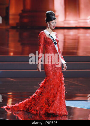 Las Vegas, Nevada, USA. Xvi Dec, 2015. Miss Curacao Kanisha Sluis partecipa nel 2015 Miss Universo Pageant concorrenza preliminare e costume nazionale mostra il 16 dicembre 2015 presso il Teatro asse Inside Planet Hollywood Resort & Casino di Las Vegas in Nevada. Credito: Marcel Thomas/ZUMA filo/Alamy Live News Foto Stock