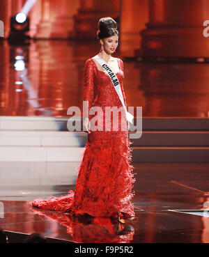 Las Vegas, Nevada, USA. Xvi Dec, 2015. Miss Curacao Kanisha Sluis partecipa nel 2015 Miss Universo Pageant concorrenza preliminare e costume nazionale mostra il 16 dicembre 2015 presso il Teatro asse Inside Planet Hollywood Resort & Casino di Las Vegas in Nevada. Credito: Marcel Thomas/ZUMA filo/Alamy Live News Foto Stock