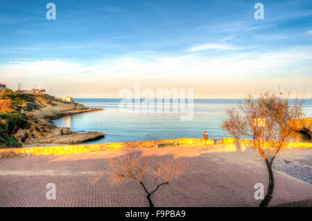 Vista della spiaggia di Balai, Porto Torres Foto Stock