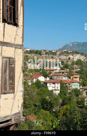 Türkei, westliche Schwarzmeerküste, Safranbolu, Blick auf die Altstadthäuser. Foto Stock