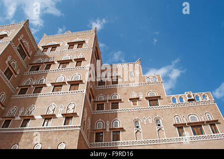 La città vecchia di Sana'a, il più antico abitato continuamente e popolosa città nel mondo, Yemen, Patrimonio Mondiale dell Unesco Foto Stock