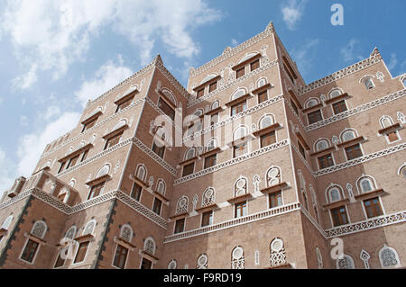 La città vecchia di Sana'a, il più antico abitato continuamente e popolosa città nel mondo, Yemen, Patrimonio Mondiale dell Unesco Foto Stock