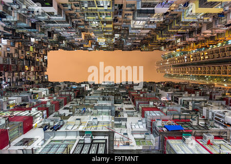 Alta densità di edifici di appartamenti in Quarry Bay, Hong Kong Foto Stock