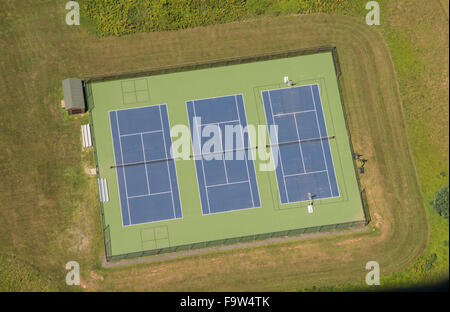 Vista aerea, Campi da Tennis Foto Stock