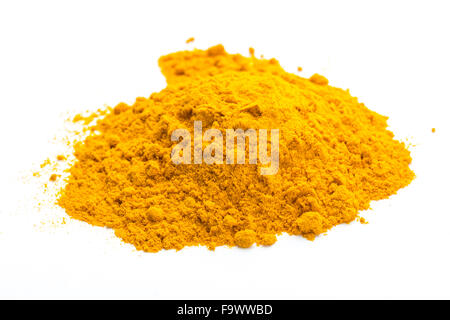 Curcuma macro studio shoot isolato Foto Stock