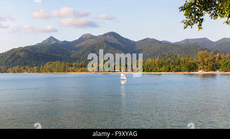 Bellissima laguna nel Golfo della Thailandia. Foto Stock