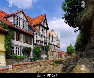 Quedlinburg Altstadt - Qedlinburg città vecchia 02 Foto Stock