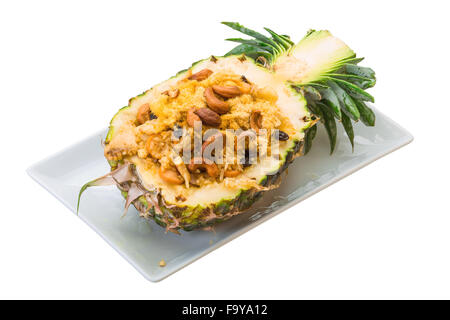 Insalata di ananas con frutti di mare Foto Stock