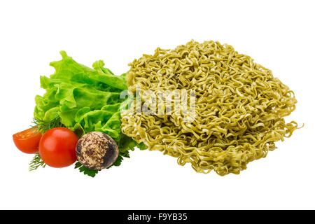 Tagliatelle all'uovo crudo Foto Stock