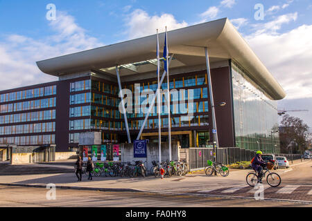 Edificio del Consiglio europeo, AGORA, Strasburgo, Alsazia, Francia Foto Stock