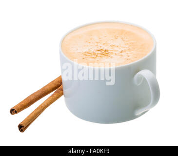 Tazza da caffè con cannella Foto Stock