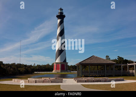 Il centro visitatori presso il Cape Hatteras lighthouse sull'Outerbanks di Carolina del Nord Foto Stock