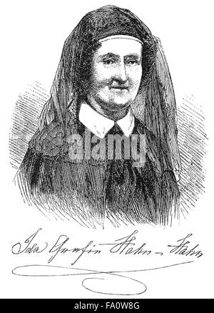 La contessa Ida von Hahn-Hahn, 1805 - 1880, un autore tedesco, Foto Stock