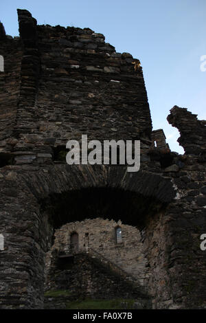 Autunno a castello Dolwydellan Betwsy y Coed Conwy Wales Foto Stock