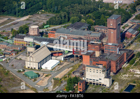 Miniera di Heinrich-Robert Pelkum, ex miniera-Ost, Hamm, la zona della Ruhr, Renania settentrionale-Vestfalia, Germania, Europa, vista aerea, Foto Stock