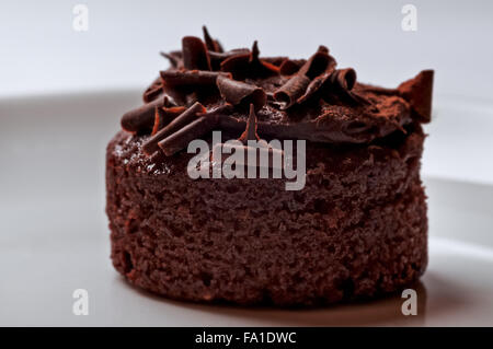 Belga muffin al cioccolato dolce ricco e delizioso macro closeup snack Foto Stock