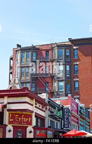 Stabilimenti Alimentari in Adams Morgan Neighborhood di Washington DC, Stati Uniti d'America Foto Stock