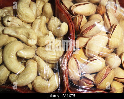 Deliziosi misti sani frutti secchi, anacardi e Pistacchio Foto Stock