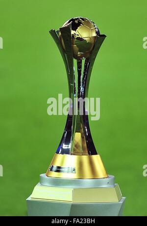 Yokohama Kanagawa, Giappone. Xx Dec, 2015. Il trofeo del Club FIFA World Cup 2015. © Marcio Machado/ZUMA filo/Alamy Live News Foto Stock