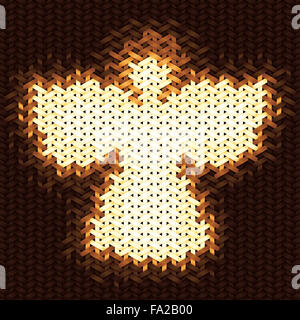 Christmas Angel illustrazione di ricamo o pattern di tessuto Foto Stock