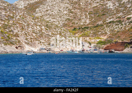 Porto Vromi, piccolo porto di Zante, Grecia Foto Stock