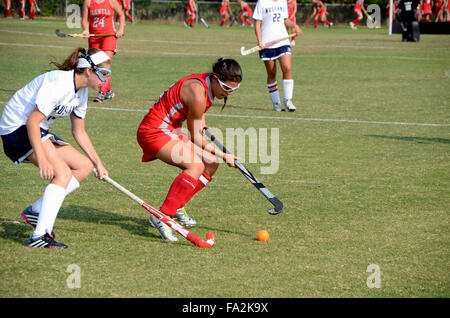 Alta scuola Campo di hockey a Fort Meade, Md Foto Stock