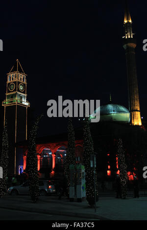 Tempo di Natale a Tirana, Albania Foto Stock