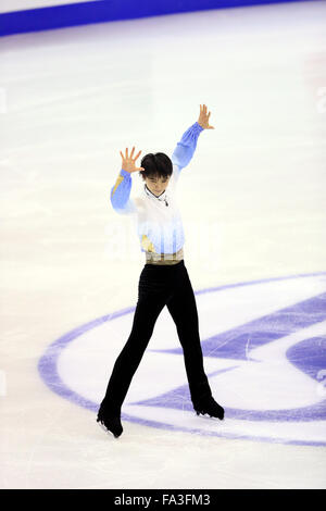 Centro congressi internazionale di Barcellona, Barcellona, Spagna. Decimo Dec, 2015. Yuzuru Hanyu (JPN), 10 dicembre 2015 - Pattinaggio di Figura : ISU Grand Prix di Pattinaggio di Figura 2015/2016 finale uomini breve programma al Centro Congressi Internazionale di Barcellona, Barcellona, Spagna. © YUTAKA AFLO/sport/Alamy Live News Foto Stock