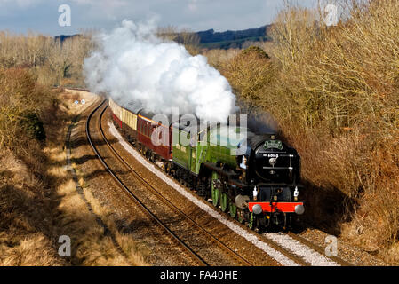 Peppe classe A1 pacific locomotiva a vapore "Tornado' 60163 "cattedrali Express', Wiltshire, Regno Unito, 2010. Foto Stock