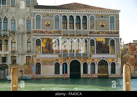 Venezia, Italia, Palazzo Barbarigo, Grand Canal Foto Stock