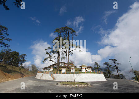 Dochula pass in Bhutan Foto Stock