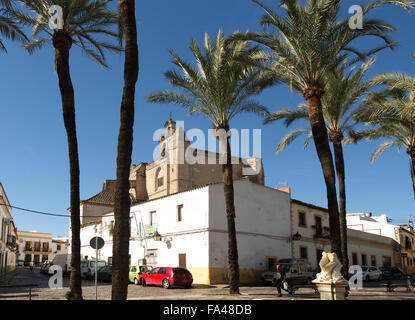 Chiesa Storica in Plaza del Mercado, Barrio de Santiago, Iglesia de San Mateo, Jerez de la Frontera, Spagna Foto Stock