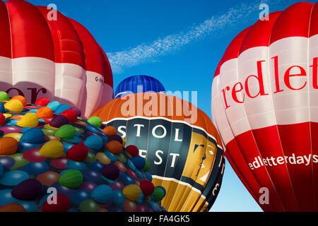 I palloni ad aria calda al Bristol International Hot Air Balloon Fiesta 2015 Foto Stock