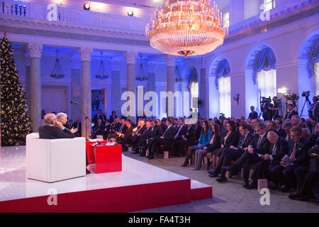 Varsavia, Polonia. Il 21 dicembre, 2015. Conferenza 'sovranità, solidarietà, sicurezza. Lech Kaczynski e l' Europa centrale e orientale", organizzata dal Presidente polacco Andrzej Duda per commemorare l'ex presidente polacco Lech Kaczynski al palazzo presidenziale il 21 dicembre 2015 a Varsavia in Polonia. Credito: MW/Alamy Live News Foto Stock