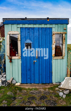 Il tessitore shop appartenenti a Caroline il crivello superiore a Northton sull'Isle of Harris Foto Stock