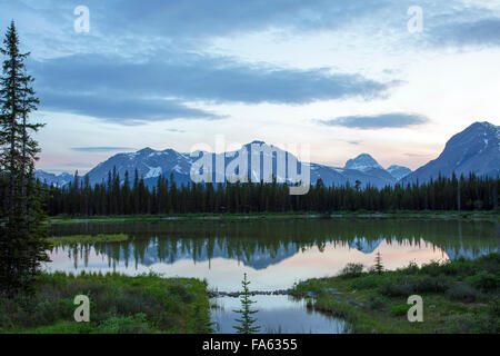 Laghi di spruzzo, Kananaskis Valley, Alberta, Foto Stock