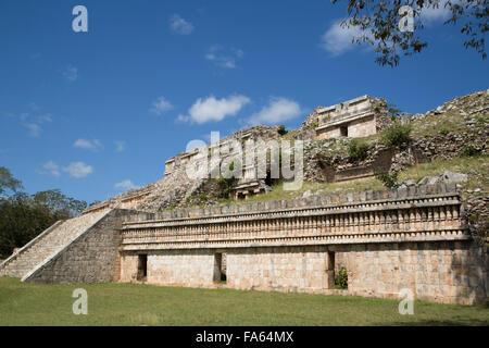 Il palazzo, Sayil, rovine Maya, Yucatan, Messico Foto Stock