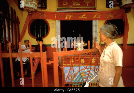 Famiglia tempio privato a Chinatown, Melaka, Malaysia. Foto Stock